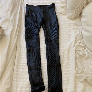 Spanx Faux Leather Moto Leggings